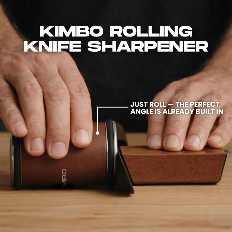 ROLL TUMBLER SHARPENER ALONG THE BLADE